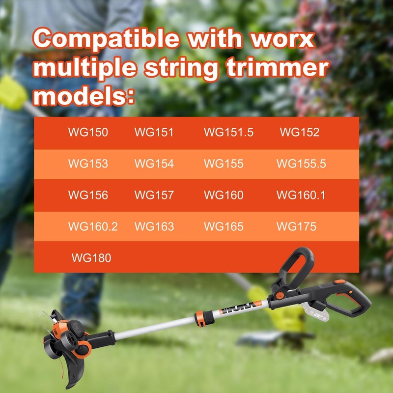 Evenlinkics Store 18 Pack Replacement Trimmer Spool Line for Worx, for Worx Trimmer line spools，Compatible with Worx Weed Eater String，Weed Eater String .065，Compatible with Worx wa0010 Replacement spools. - Image 4